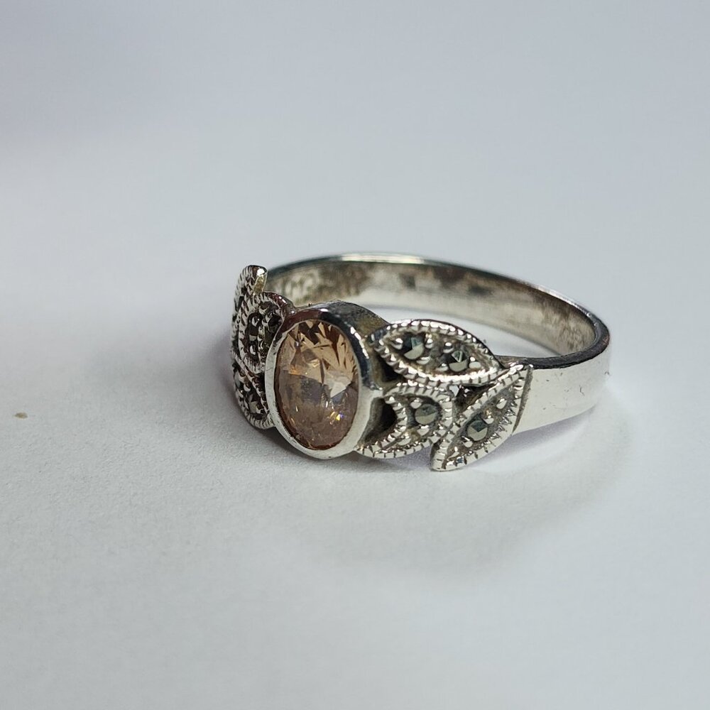 925‎ Sterling Silver Ring Citrine .925 Size 8 - Picture 5 of 10